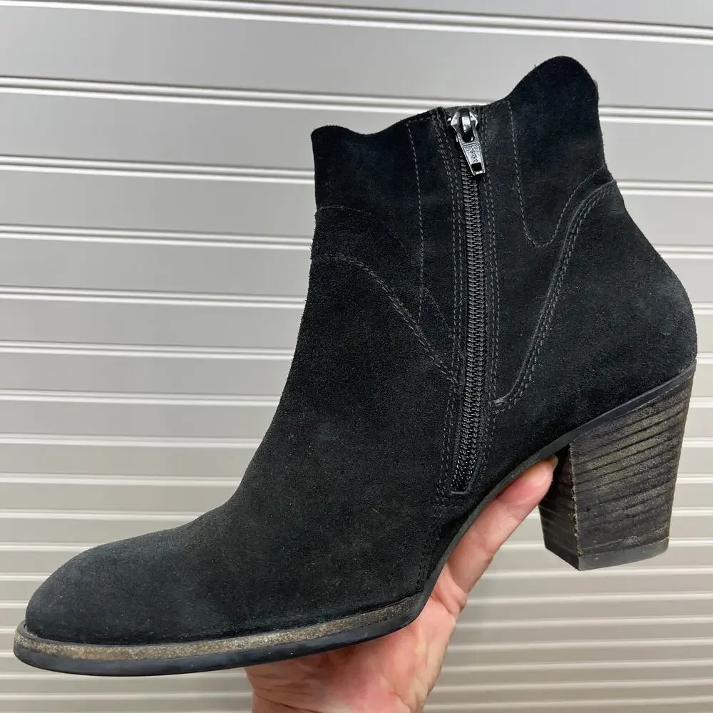 Paul Green Suede Echt Leder Ankle Bootie Size 6.5